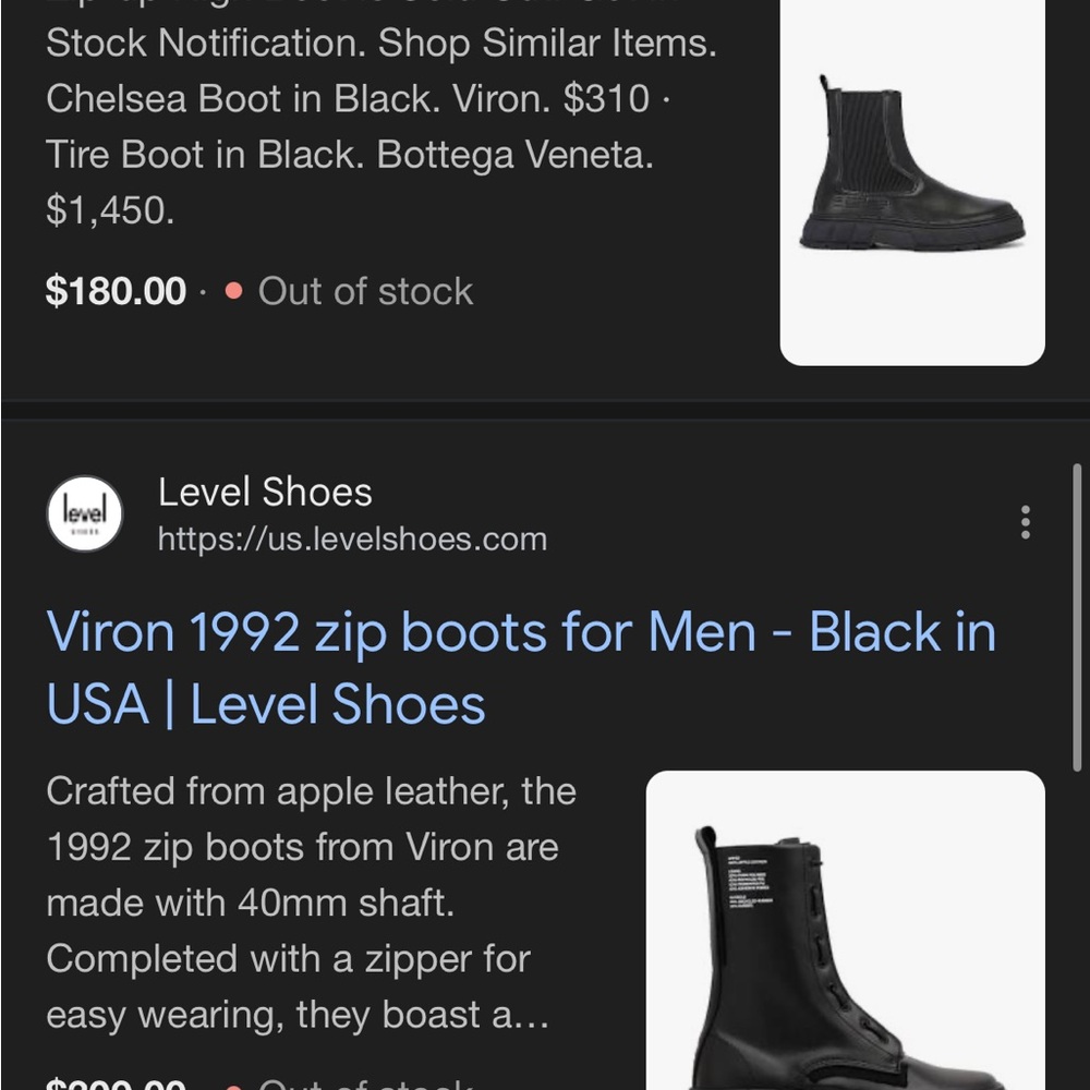VIRON - Zip & Lace - Black Combat & Moto Boots- Vegan, Apple Leather - Picture 3 of 6
